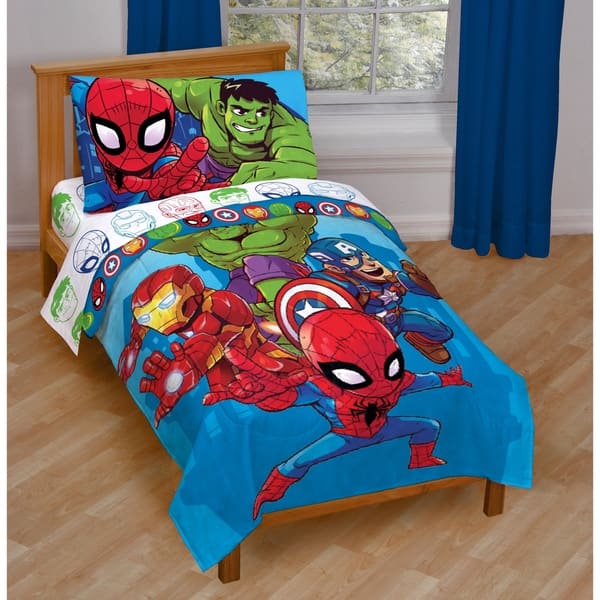 Shop Marvel Heroes Amigos Toddler Bed Set Free Shipping Today