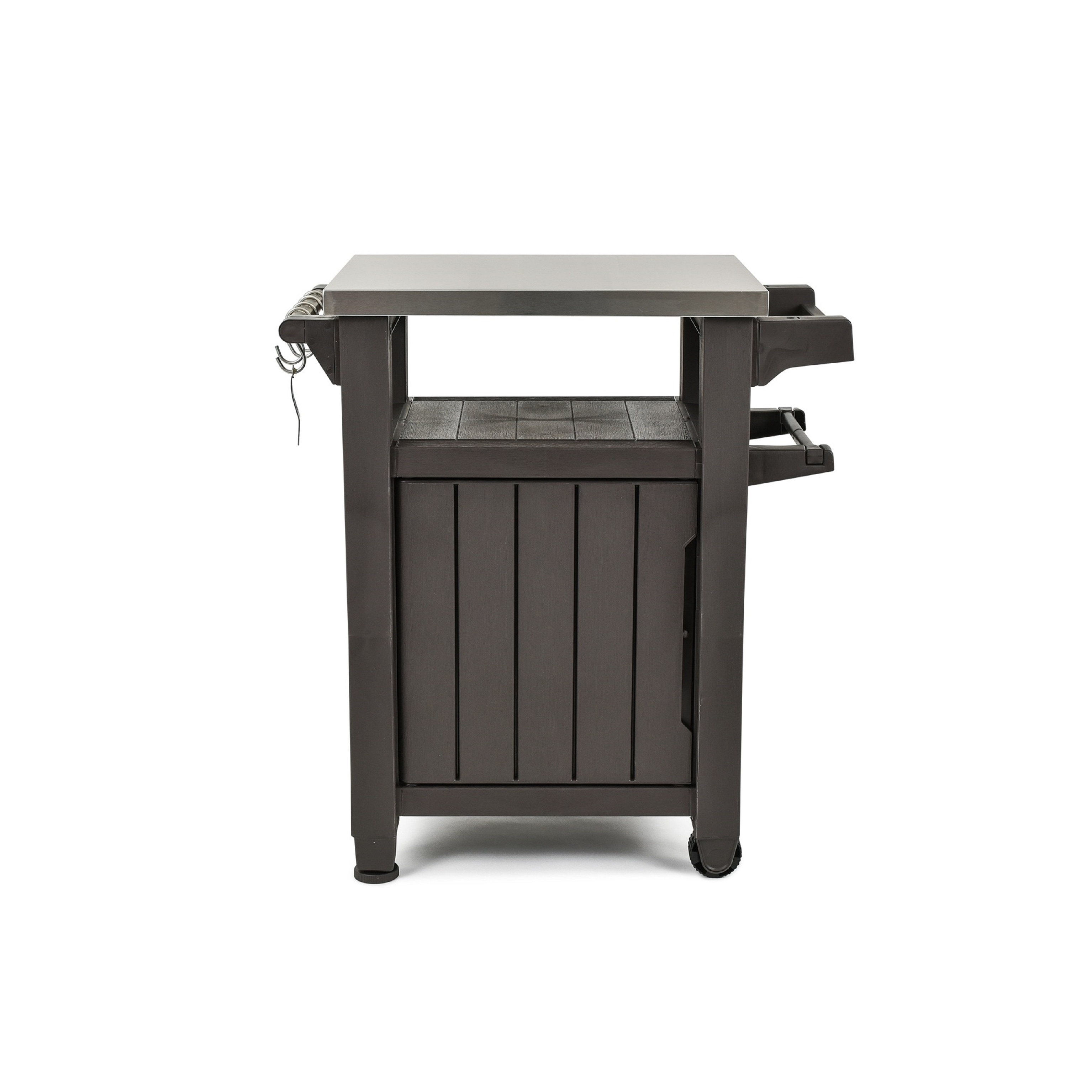 Shop Black Friday Deals On Keter Unity Indoor Outdoor Serving Cart Prep Station With Storage In Grey As Is Item Overstock 22718050