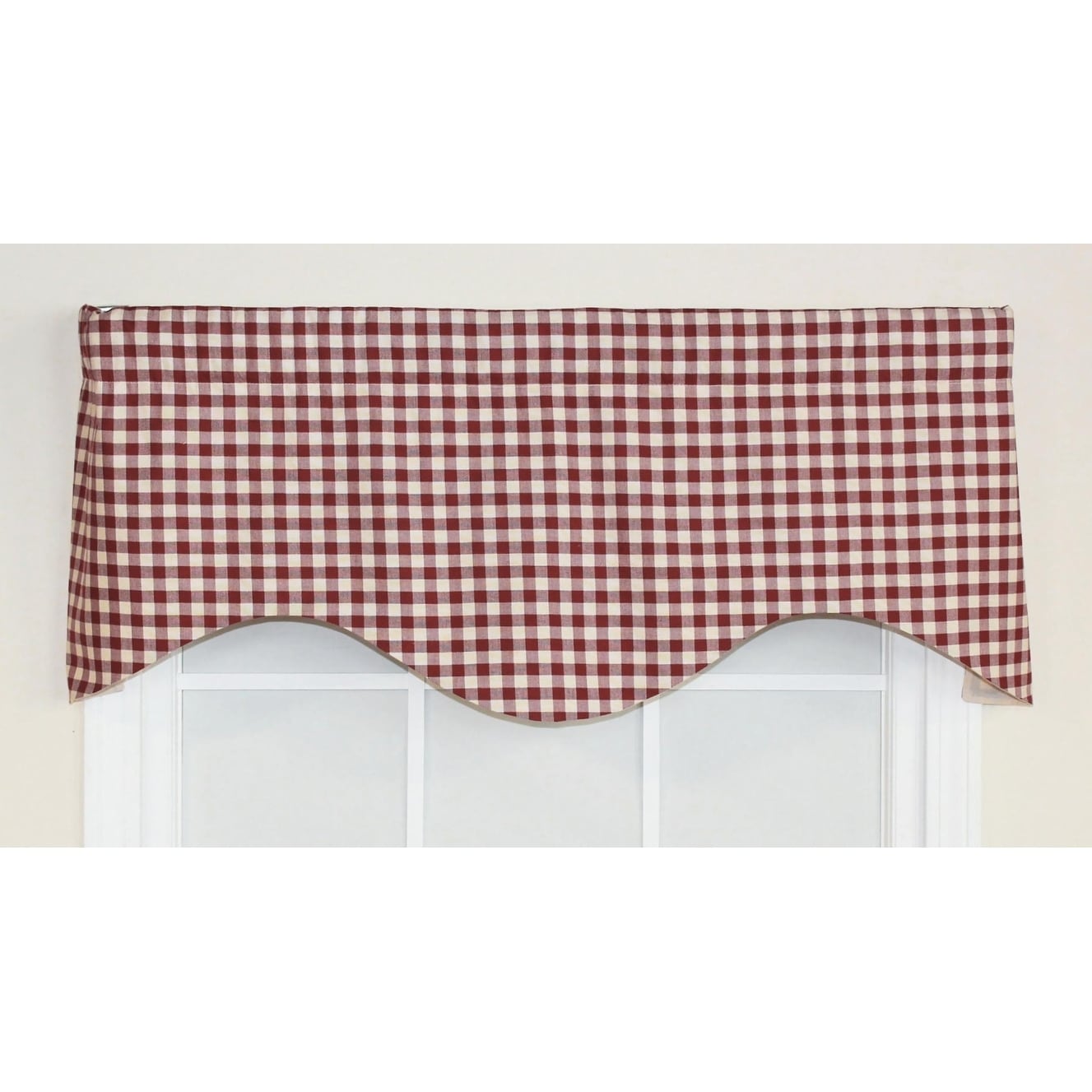 Shop Rlf Home Picnic Check Cornice Window Valance Red Free