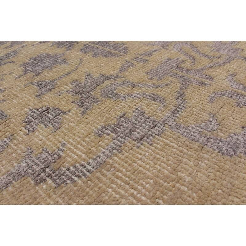 Hand-knotted La Seda Turquoise Silk, Wool Rug