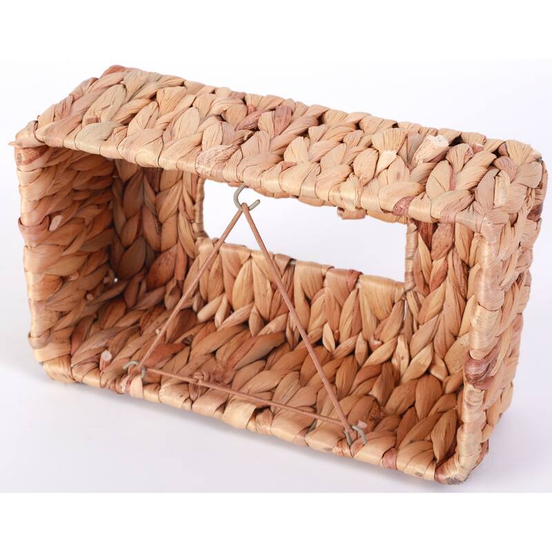 Wicker Water Hyacinth Tissue Box Cover Rectangle - natural