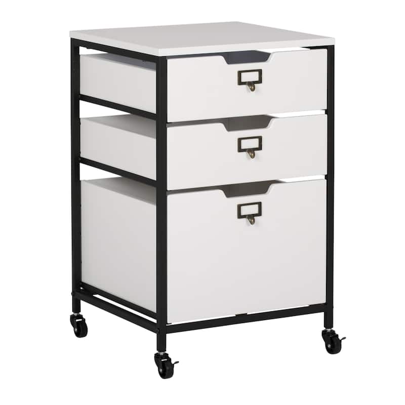 Sew Ready 3 Drawer White Mobile Organizer