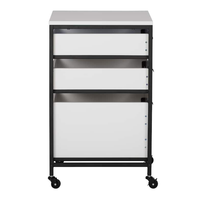 Sew Ready 3 Drawer White Mobile Organizer