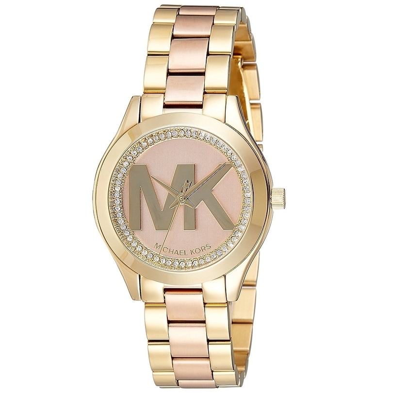 michael kors two tone watch rose gold