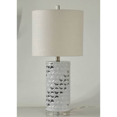 StyleCraft Ceramic Fish Shoal Lamp with Shade - 27.5 inches