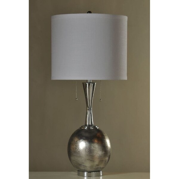 Stylecraft Silver Table Lamp With Shade