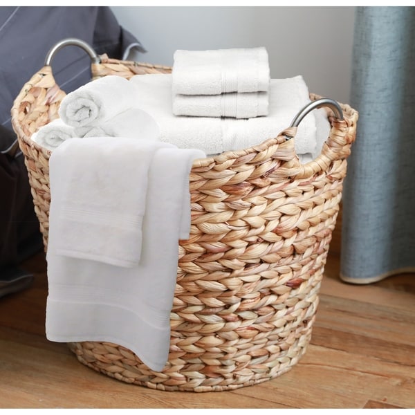 large round laundry basket