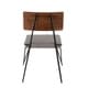 preview thumbnail 4 of 9, Loft Mid-Century Modern Chair with Walnut Wood Accent - Set of 2