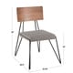 preview thumbnail 10 of 9, Loft Mid-Century Modern Chair with Walnut Wood Accent - Set of 2