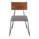 preview thumbnail 5 of 9, Loft Mid-Century Modern Chair with Walnut Wood Accent - Set of 2