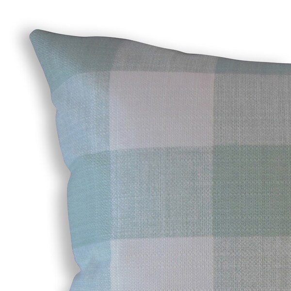 teal plaid pillows