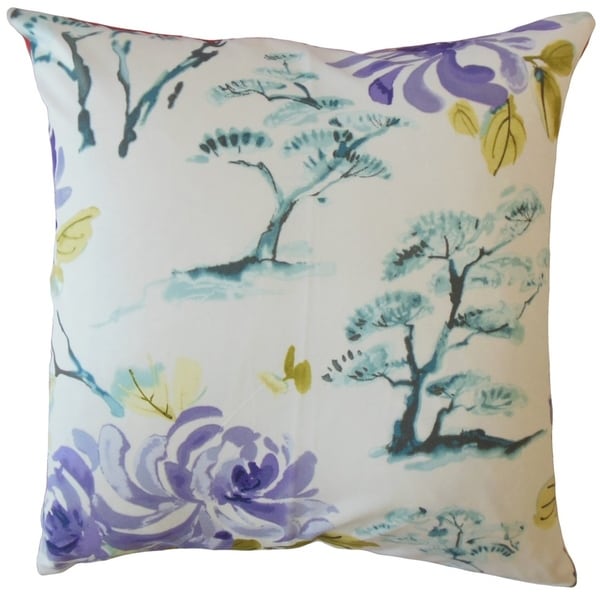Dacey Floral Throw Pillow Lavender