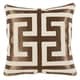 preview thumbnail 2 of 9, Carson Carrington Ranglebyn Greek Key Embroidered 22-inch Throw Pillow Copper/Natural