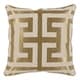 preview thumbnail 8 of 9, Carson Carrington Ranglebyn Greek Key Embroidered 22-inch Throw Pillow Gold/Natural