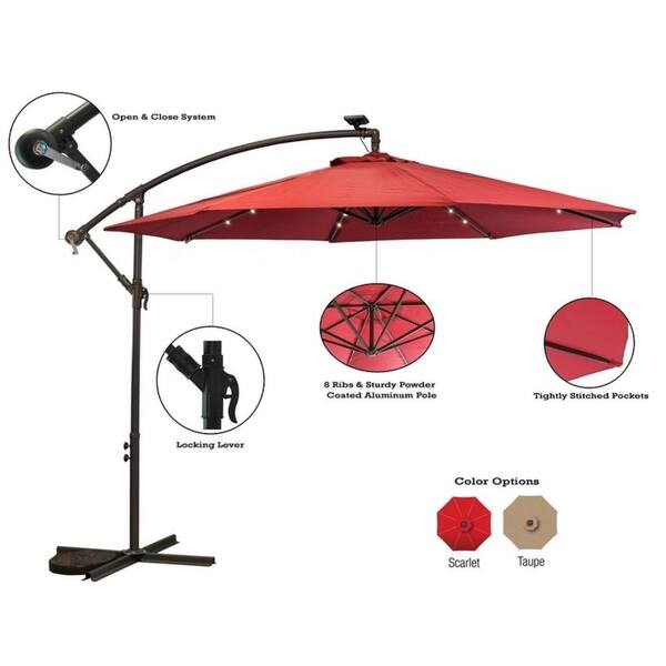 Sun-Ray 10' Offset Solar Umbrella - On Sale - Bed Bath u0026 Beyond - 22719410