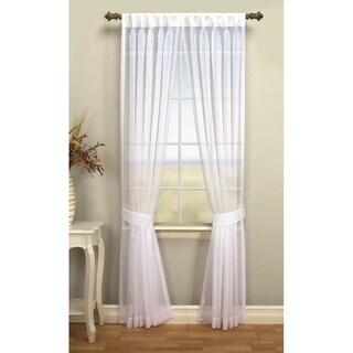 Palm Beach Pinch-Pleated Top with Back Tabs Curtain Panel Pair