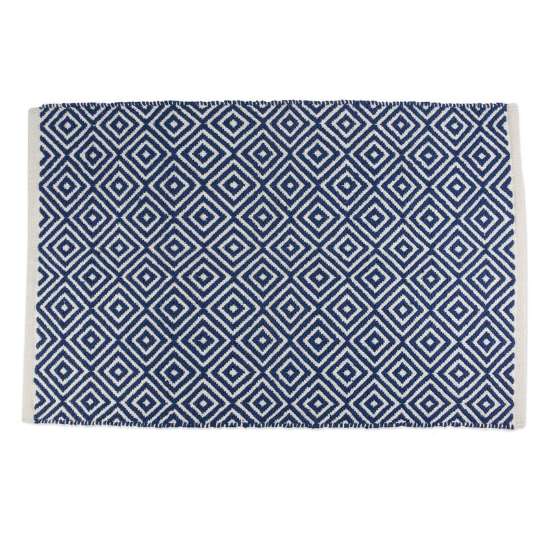 Design Imports Diamond Rug - 2' x 3' - Navy