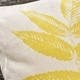preview thumbnail 2 of 3, Pinnate Leaves Outdoor 18" Water Resistant Square Pillows (Set of 4) by Christopher Knight Home
