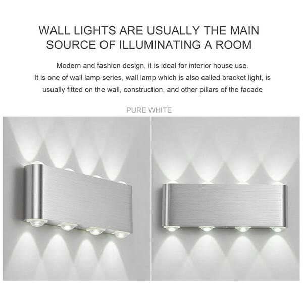 Shop Rectangle 8w Led Wall Sconces Light Up Down Wall Lamp For