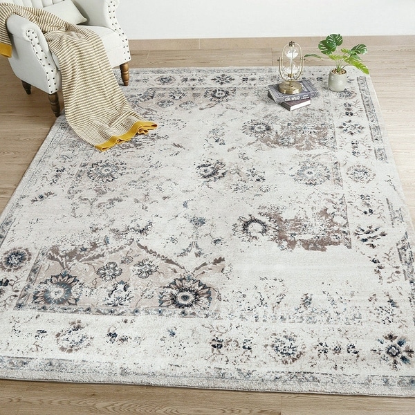 LNC Distressed 5'x7'Indoor Vintage Abstract Carpet Area Rugs