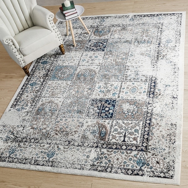 LNC Distressed 6'5"x9'Mat Indoor Abstract Chic Area Rug - Big