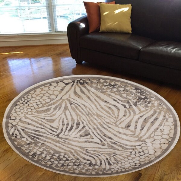 Gallina Panel Area Rug - 5'3" Round