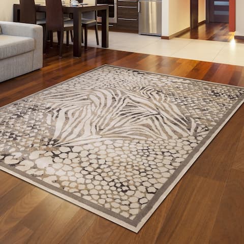 Admire Home Living Gallina Contemporary Animal Print Area Rug