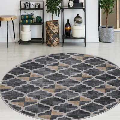 Admire Home Living Isabel Modern Contemporary Geometric Pattern Area Rug