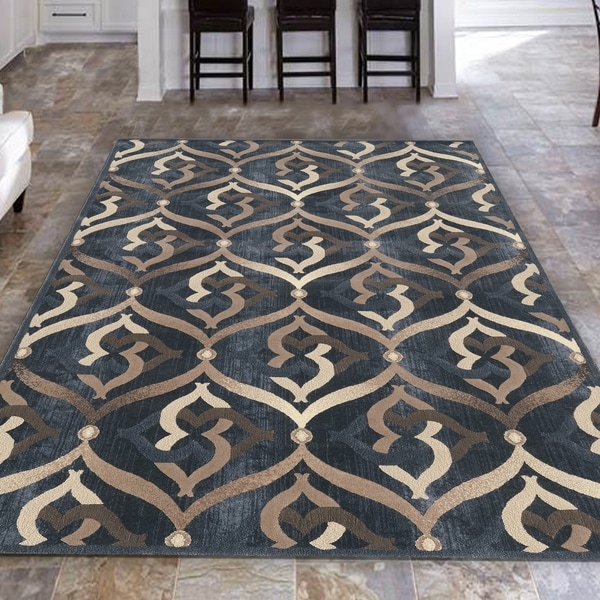Admire Home Living Isabel Modern Contemporary Geometric Pattern Area Rug. Opens flyout.