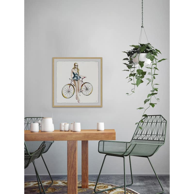 Bicycle Beauty' Framed Painting Print - Multi-Color