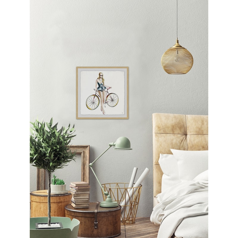 Bicycle Beauty' Framed Painting Print - Multi-Color
