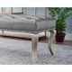 Roundhill Furniture Decor Maxem Tufted Upholstered Seat with Nailhead Trim Bench