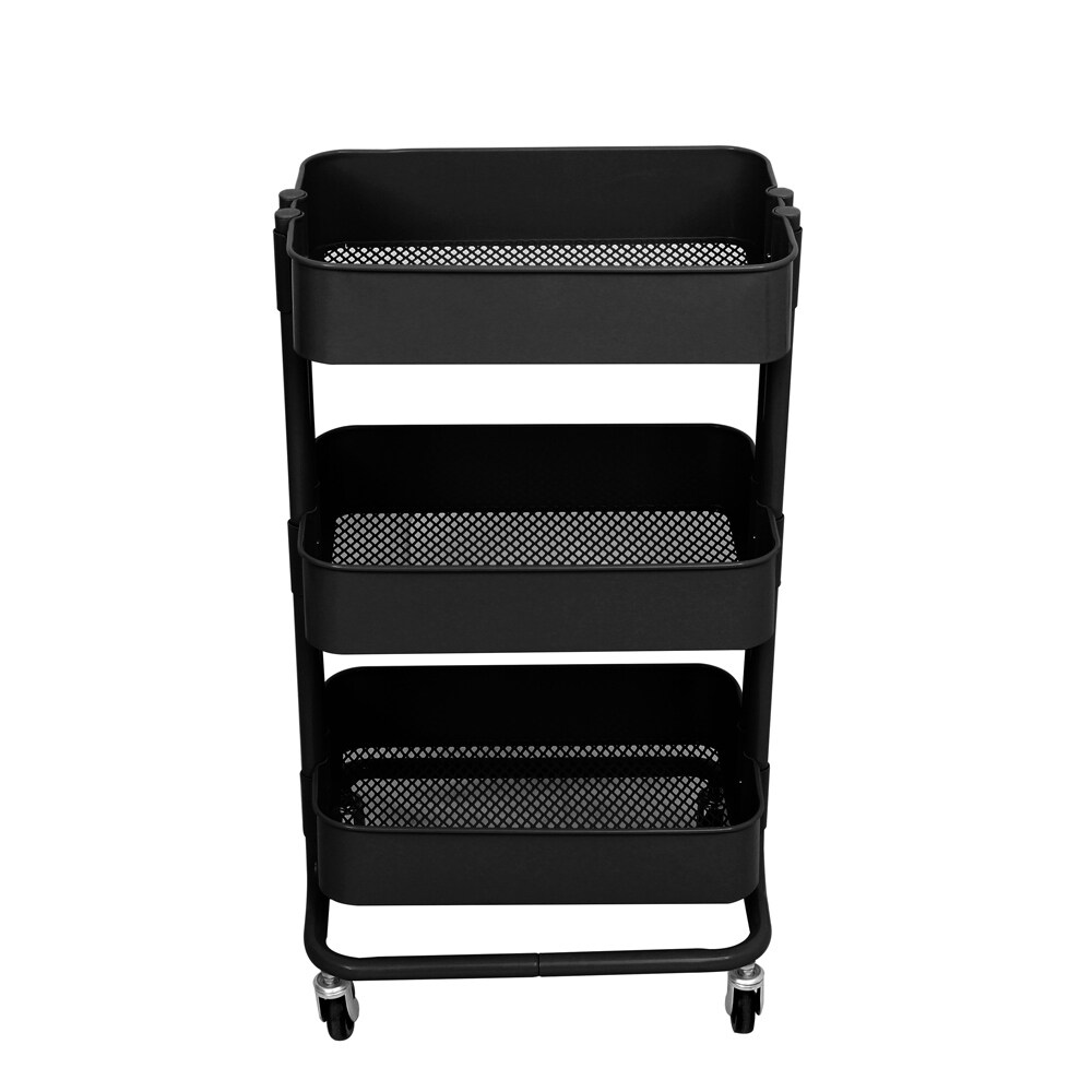Shop Aleko Lightweight Carbon Steel 3 Tier Rolling Utility Cart