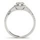 preview thumbnail 4 of 4, Auriya 14k Gold 3/4ct Twisted Moissanite Halo Diamond Engagement Ring 1/5ctw