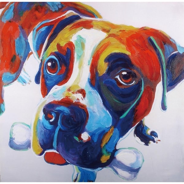 Shop Whoa Nellie Dog Hand Painted Canvas Wall Decor Multi Color