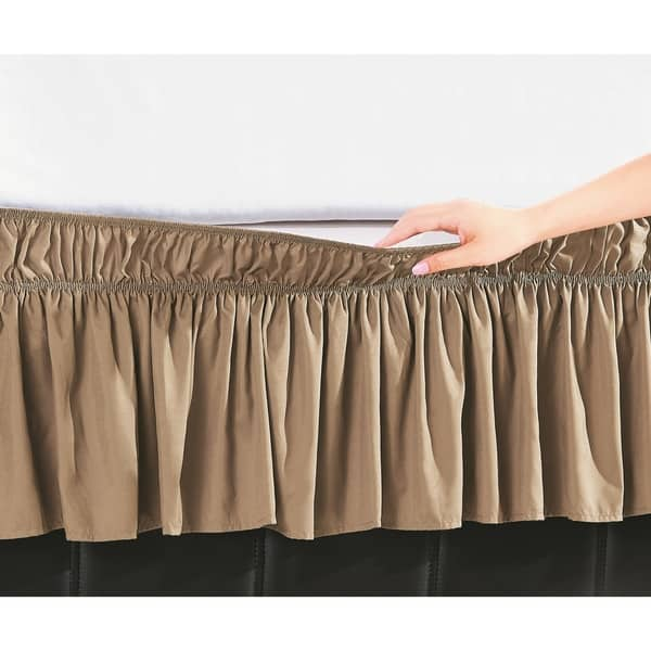 Easy Wrap Platform-Free 16-inch Drop Bed Skirt - Bed Bath & Beyond ...