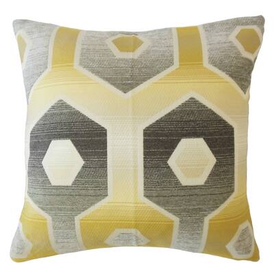 Valerija Geometric Throw Pillow Canary