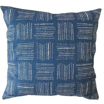 Maceo Geometric Throw Pillow Denim