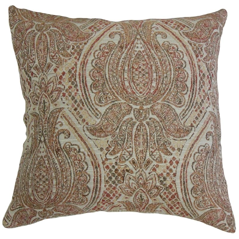 Taniel Damask Throw Pillow Rouge - Bed Bath & Beyond - 22724270