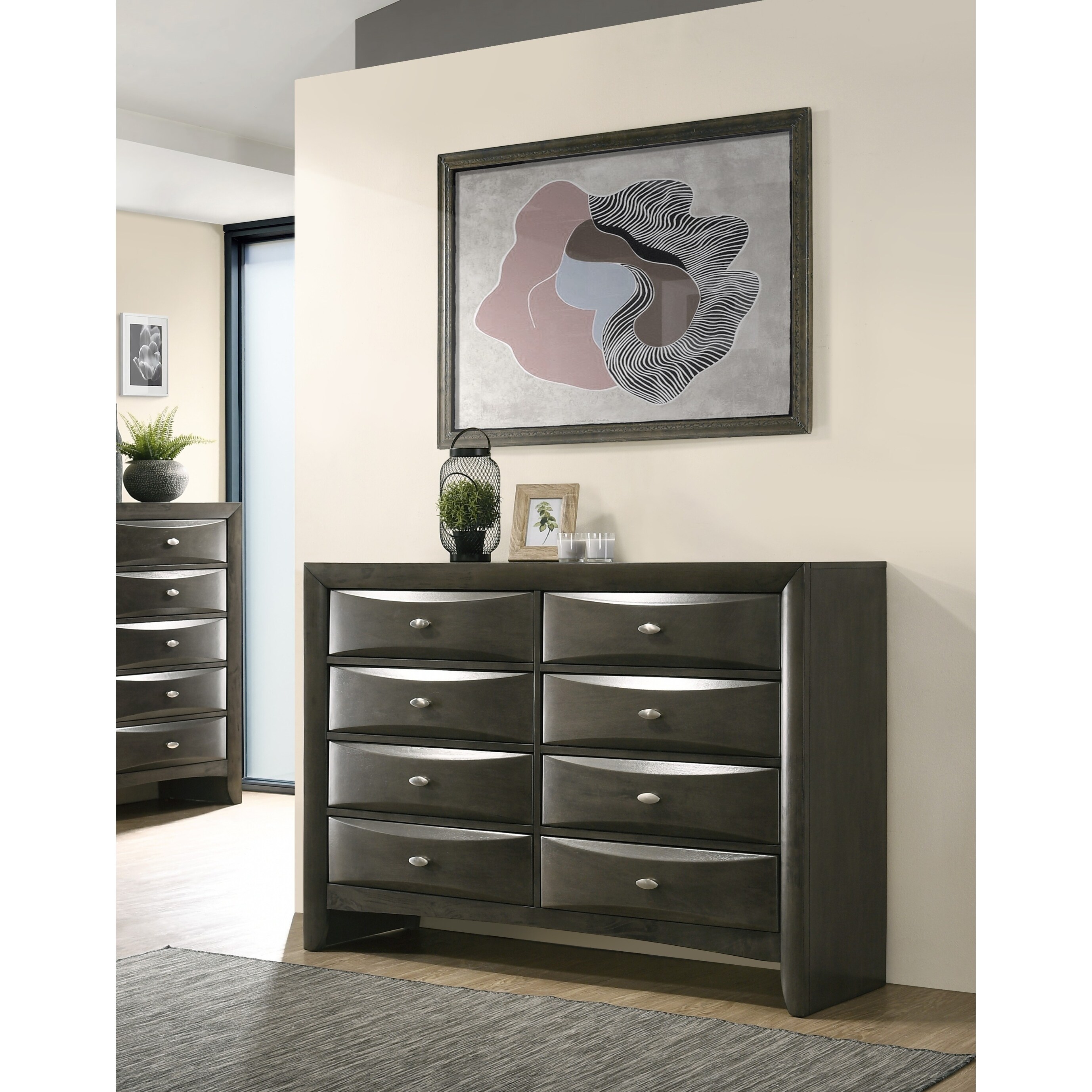 Shop Leslie Gray Solid Wood Dresser Free Shipping Today