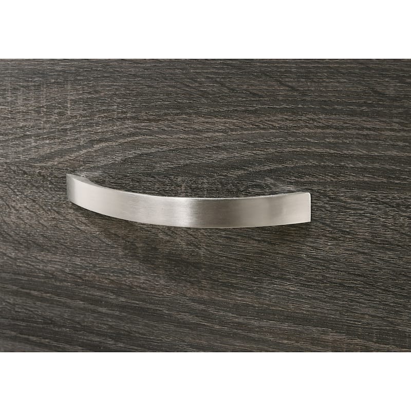 Roundhill Furniture Stout Metal Bar Pulls Distressed Dresser
