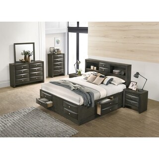 Top Product Reviews For Leslie Gray Finish Bed Set Bookcase