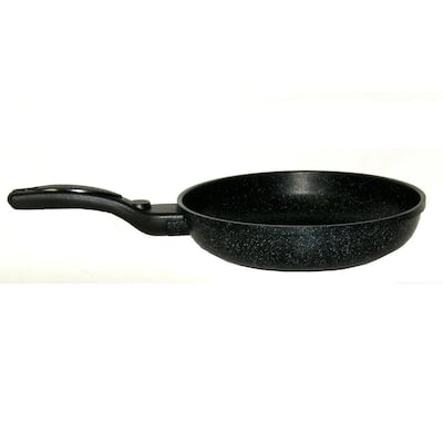 9.5" Cast Aluminum Marble Non-Stick Frying Pan Black