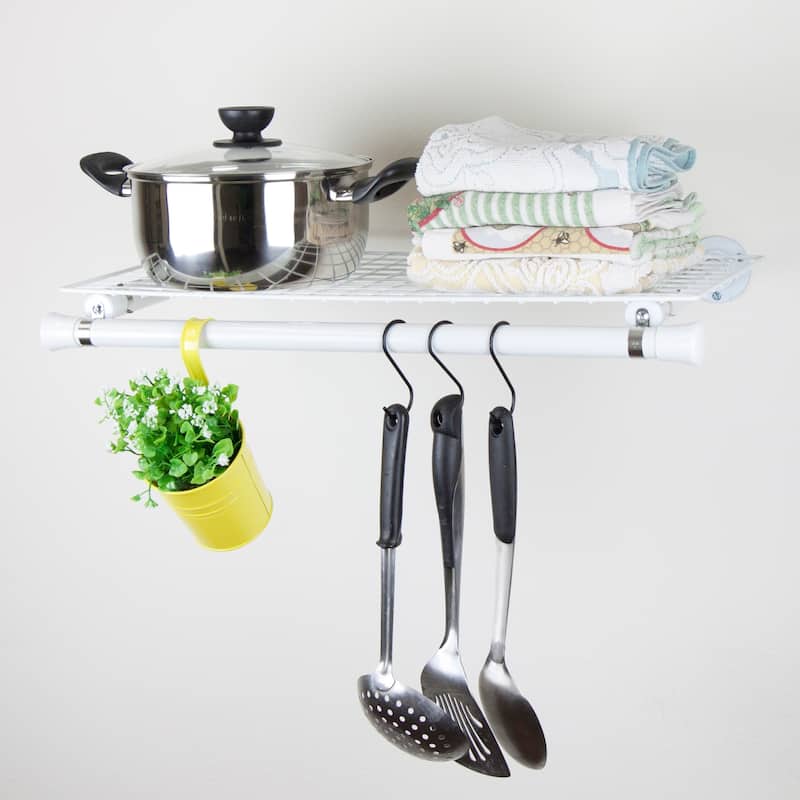 InStyleDesign Single Shelf with hanger - White