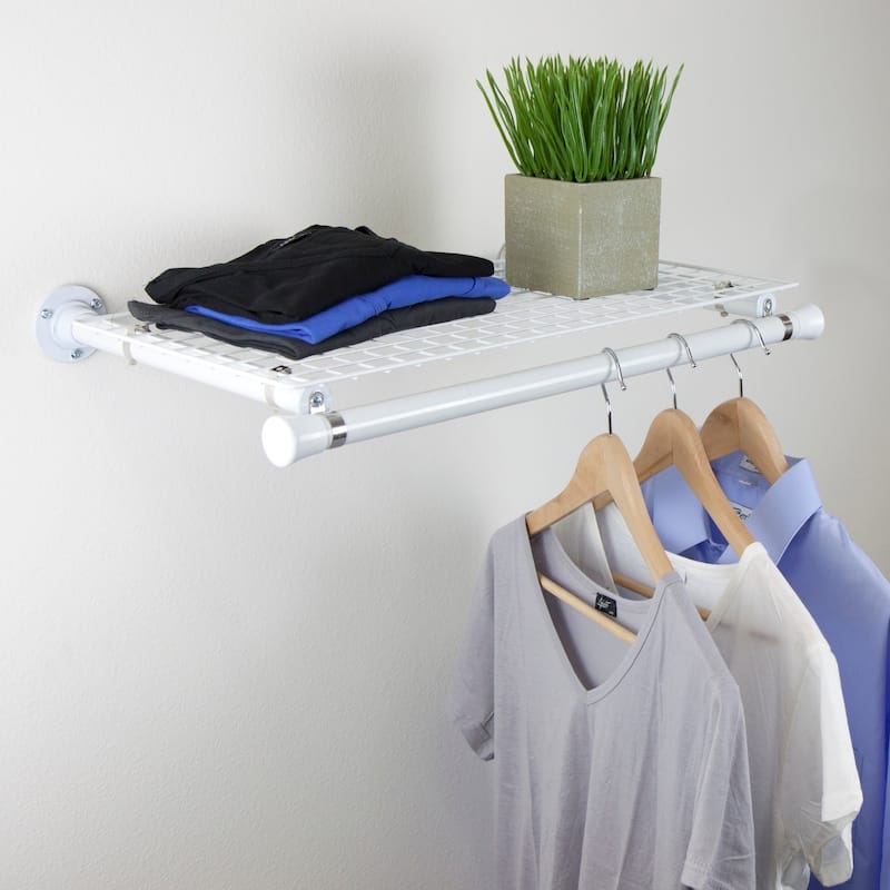 InStyleDesign Single Shelf with hanger - White