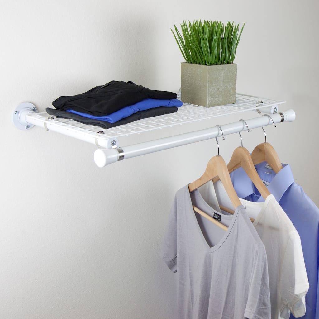 InStyleDesign Single Shelf with hanger - White