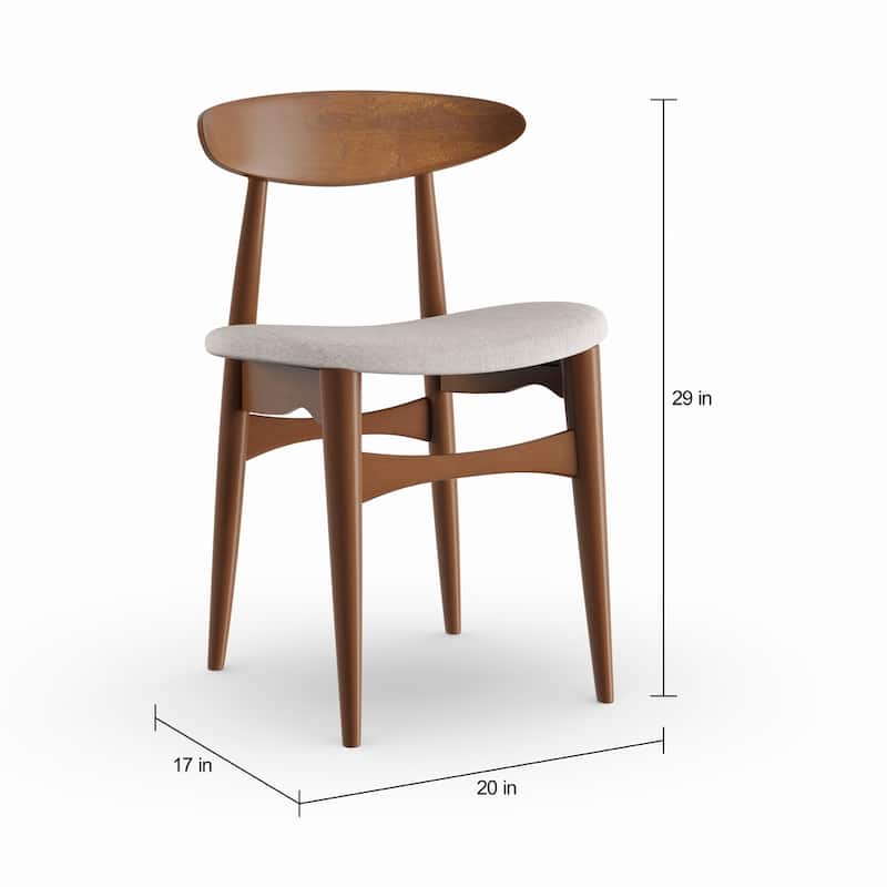 Carson Carrington Haapajarvi Mid-century Modern Medium Oak Dining Chair (Set of 2)