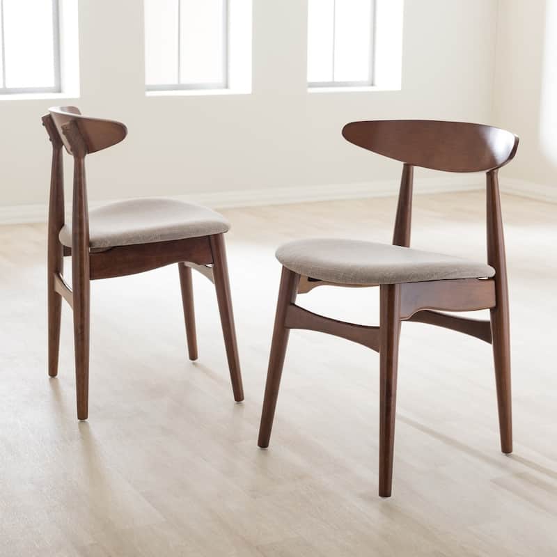Carson Carrington Haapajarvi Mid-century Modern Medium Oak Dining Chair (Set of 2)