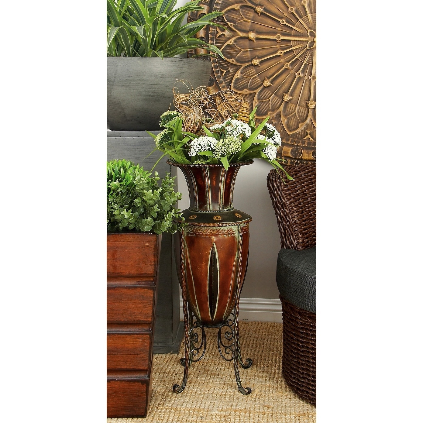 Shop The Curated Nomad Belli Tuscany Style Metal Vase On Sale