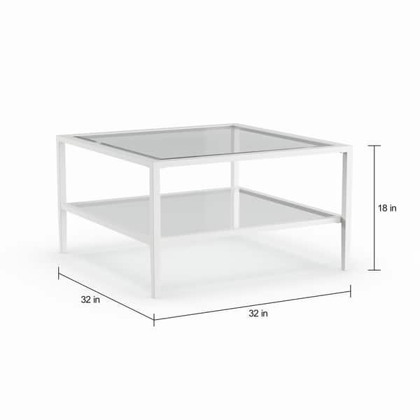 SEI Furniture Lakeridge Square Metal/Glass Cocktail Table White Bed